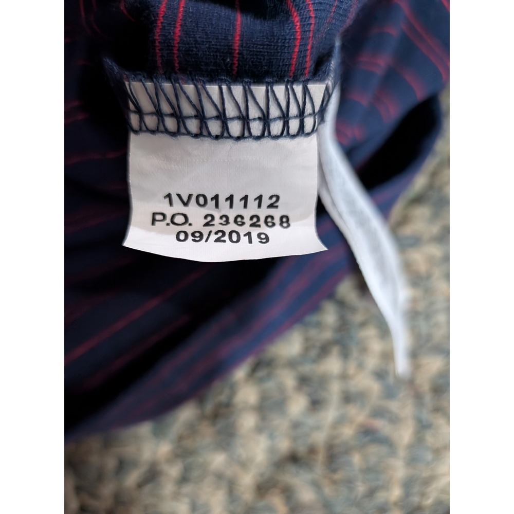 Vineyard Vines Edgartown T-Shirt Hoodie Mens Medium Navy Red Stripe 1V011112 - Picture 5 of 7